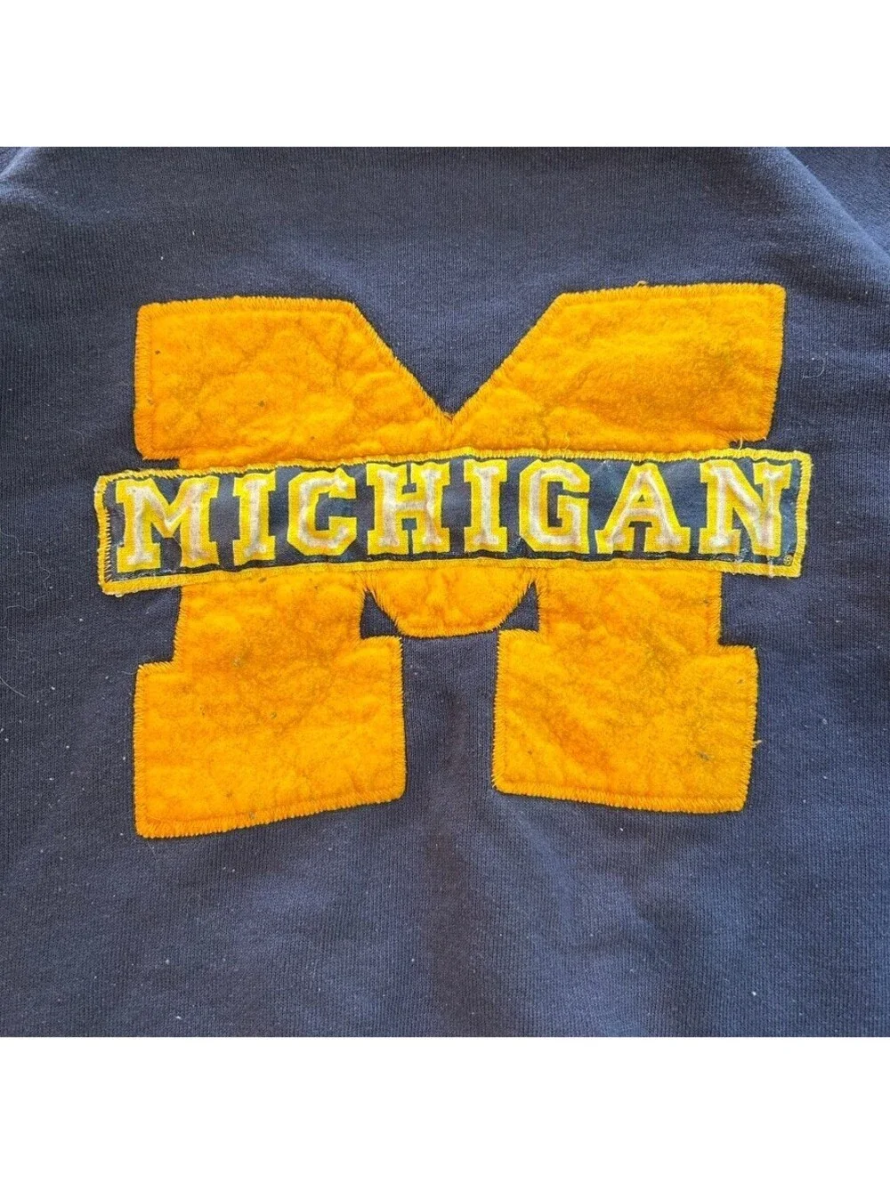 Vintage y2k designer Michigan navy crewneck sweatshirt